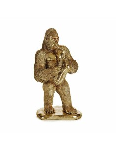 Figurine Décorative Gorille Saxophone Doré 18,5 x 38,8 x 22 cm (3 Unités) 2