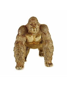 Figurine Décorative Gorille Doré 20 x 27,5 x 34 cm (2 Unités) 2