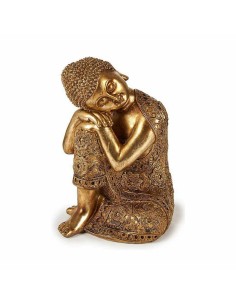 Figurine Décorative Buda Assis Doré 20 x 30 x 20 cm (4 Unités) 2