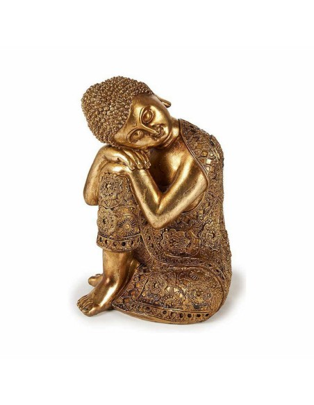 Figurine Décorative Buda Assis Doré 20 x 30 x 20 cm (4 Unités)