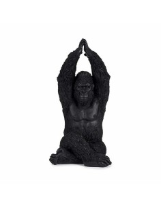 Figurine Décorative Gorille Yoga Noir 18 x 36,5 x 19,5 cm (4 Unités) 2