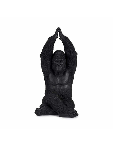 Figurine Décorative Gorille Yoga Noir 18 x 36,5 x 19,5 cm (4 Unités)