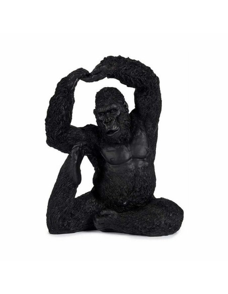 Figurine Décorative Yoga Gorille Noir 15,2 x 31,5 x 26,5 cm (3 Unités)