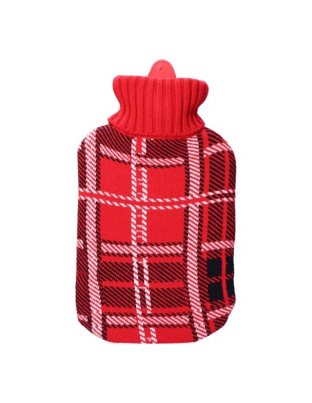 Bouillotte EDM 76773 Rouge Écossais Laine 2 L Plastique