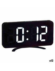 Montre Numérique de Table Noir ABS 15,7 x 7,7 x 1,5 cm (12 Unités)