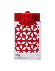 Bouillotte EDM 76774 Rojo/Blanco Laine 2 L 2