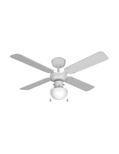 Ventilateur de Plafond avec Lumière EDM 33800 Caribe Blanc 50 W