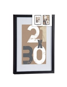Porte photos mural Noir verre Bois MDF 32,5 x 2,5 x 42,5 cm (6 Unités) 2