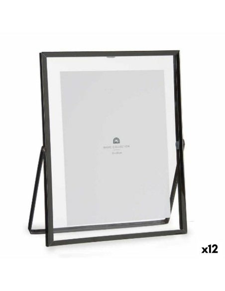 Cadre photo Noir Métal verre Plastique 20,5 x 1 x 25,2 cm (12 Unités)