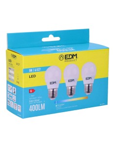 Pack de 3 ampoules LED EDM 98203 G 35 W 5 W 50 W E27 400 lm Ø 4,5 x 8 cm (6400 K)