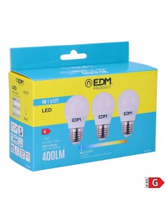 Pack de 3 ampoules LED EDM 98203 G 35 W 5 W 50 W E27 400 lm Ø 4,5 x 8 cm (6400 K) 2