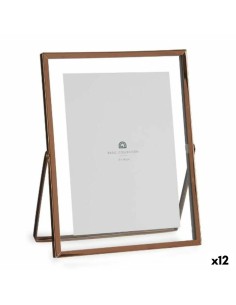 Cadre photo Cuivre Métal verre Plastique 18,5 x 1 x 23 cm (12 Unités)