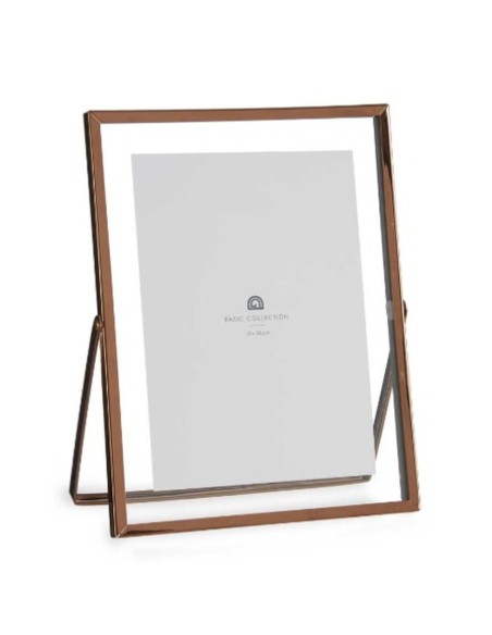 Cadre photo Cuivre Métal verre Plastique 18,5 x 1 x 23 cm (12 Unités)