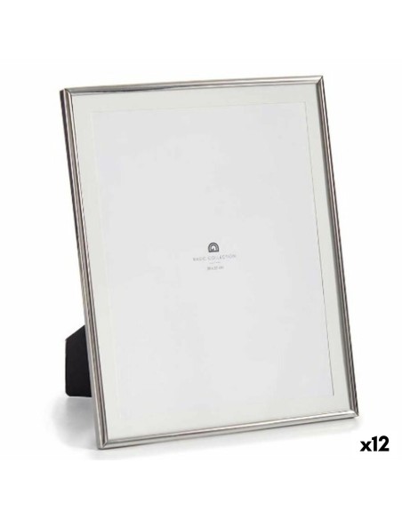 Cadre photo Argenté Verre Acier 23 x 28 x 15 cm (12 Unités)