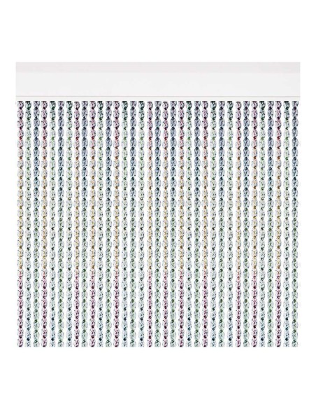 Rideau Acudam Cantabria Portes Multicouleur Extérieur Argenté PVC Aluminium 90 x 210 cm