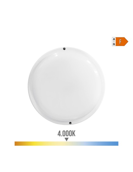 Applique LED EDM 32406 Blanc Aluminium Plastique F 18 W 120 W 1820 Lm E27 Rond (4000 K)