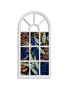 Porte photos mural Fenêtre Blanc verre Plastique 34,5 x 2,5 x 69,5 cm (6 Unités) 2