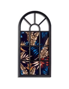 Porte photos mural Fenêtre Noir verre Plastique 34,5 x 2,5 x 69,5 cm (6 Unités) 2