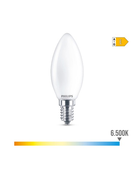 Lampe LED Philips Bougie E 6,5 W E14 806 lm 3,5 x 9,7 cm (6500 K)