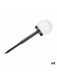 Balise Ibergarden 10 CM BALL Blanc Noir Plastique 10 x 34,5 x 10 cm Ballon Charge solaire (12 Unités)