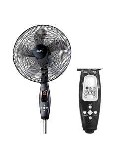 Ventilateur sur Pied EDM 33967 Noir 60 W 2