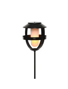 Lumière solaire Lumineo 898216 Noir Fer 63 cm Effet flamme Torche
