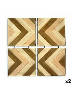 Décoration murale Bafana Marron Beige 3 x 82,5 x 82,5 cm (2 Unités)