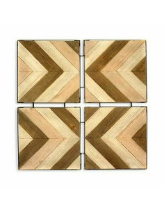 Décoration murale Bafana Marron Beige 3 x 82,5 x 82,5 cm (2 Unités) 2