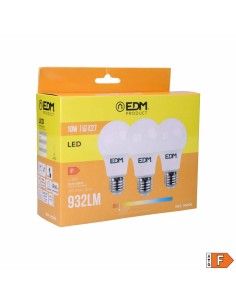 Pack de 3 ampoules LED EDM 98206 F 60 W 10 W 68 W E27 810 Lm 932 Lm Ø 6 x 10,8 cm (3200 K) 2