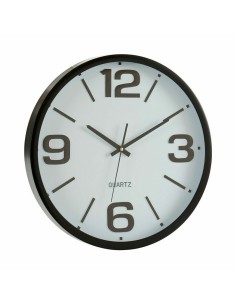 Horloge Murale Blanc Noir Verre Plastique 40 x 5 x 40 cm (6 Unités) 2