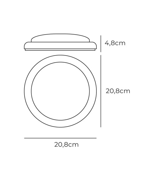 Applique LED EDM 32407 Blanc Aluminium Plastique F 18 W 120 W 1820 Lm Rond (6400 K)