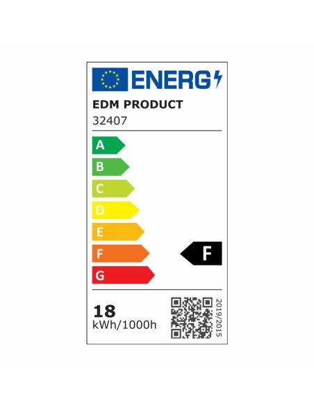 Applique LED EDM 32407 Blanc Aluminium Plastique F 18 W 120 W 1820 Lm Rond (6400 K)