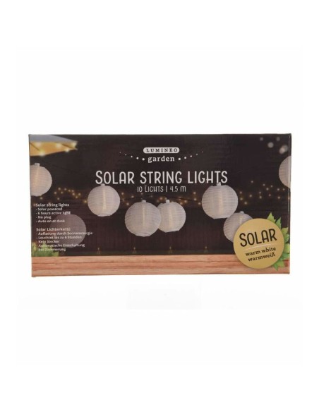 Guirlande lumineuse LED Lumineo Extérieur Solaire Blanc (7,5 m)