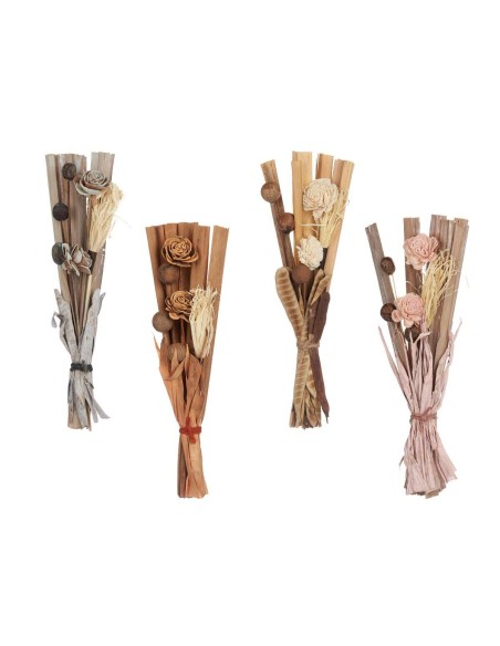 Bouquets Gris Orange Rose Naturel 15 x 35 x 5 cm (48 Unités)