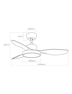 Ventilateur de Plafond avec Lumière EDM 33817 Arctic Blanc 24 W 38 W 2160 Lm 2