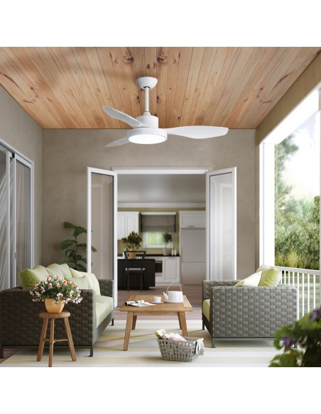 Ventilateur de Plafond avec Lumière EDM 33817 Arctic Blanc 24 W 38 W 2160 Lm