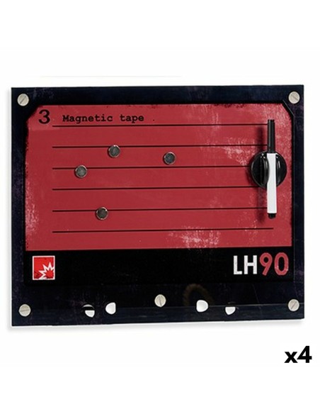 Tableau Magnétique avec Marqueur 40 x 30 cm (4 Unités)