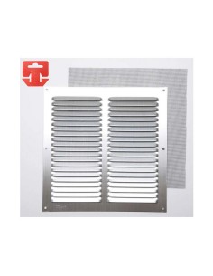 Grille Fepre Moustiquaire Aluminium Chrome (25 x 25 cm)
