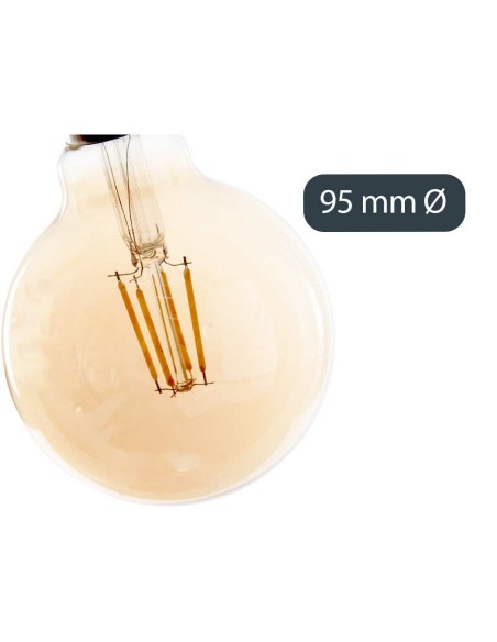Lampe LED Vintage E27 Transparent 4 W 9,5 x 14 x 9,5 cm (12 Unités)