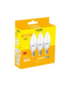 Pack de 3 ampoules LED EDM 98204 G 35 W 5 W 50 W E14 400 lm Ø 3,6 x 10 cm (3200 K)