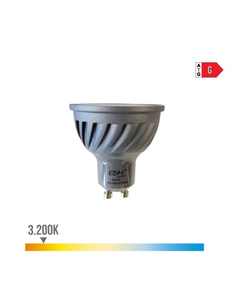 Lampe LED EDM Réglable G 6 W GU10 480 Lm Ø 5 x 5,5 cm (3200 K)