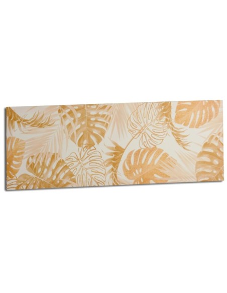 Toile Feuille d'une plante Doré 90 x 30 x 1,5 cm (12 Unités)