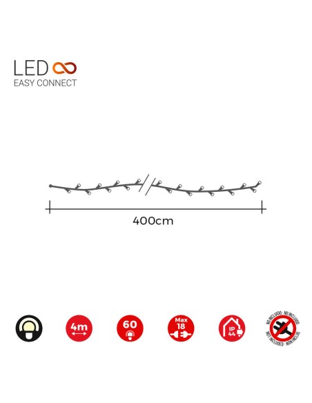 Guirlande lumineuse LED EDM 71251 4 m Blanc