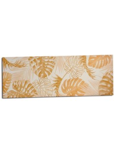 Toile Feuille d'une plante Doré 135 x 45 x 1,5 cm (6 Unités) 2