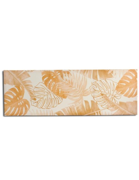 Toile Feuille d'une plante Doré 135 x 45 x 1,5 cm (6 Unités)