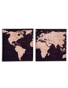 Toile Mappemonde 1,5 x 28 x 28 cm (36 Unités) 2