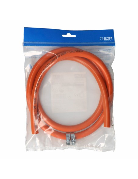 Tube de gaz butane EDM 74195 Butaflex 1,5 m 9 x 15 mm Double couche 2 pince