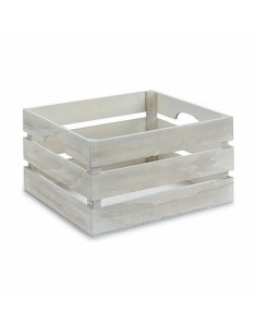 Boîte Décorative Blanc Bois 36 x 18 x 26 cm (12 Unités) 2