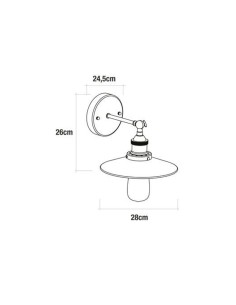 Applique Murale EDM 32100 32100 Noir Métal 60 W E27 2