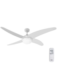 Ventilateur de Plafond avec Lumière EDM 33806 Caspio Blanc 60 W
